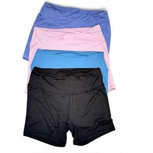 Women's Athletic Shorts - Black, Blue, Pink